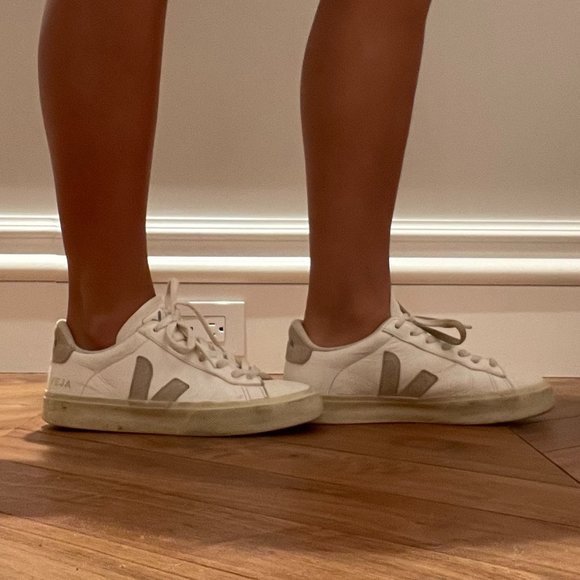 ‼️SOLD‼️VEJA CAMPO CHROMEFREE LEATHER WHITE NATURAL - Picture 8 of 12